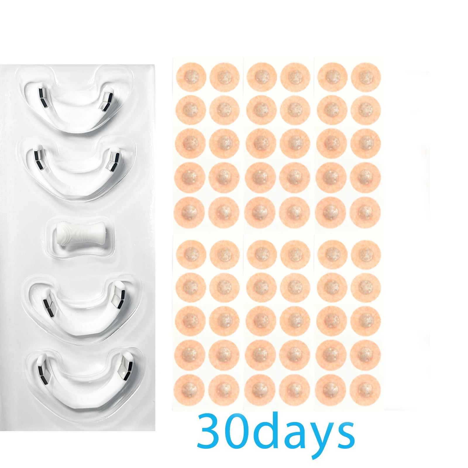 30 Tage magnetische Nasenstreifen, Atemdilatatoren, Schnarchset, erhöht den Lufteinlass, Nasenklammer, Nasenstreifen, reduziert Schnarchen