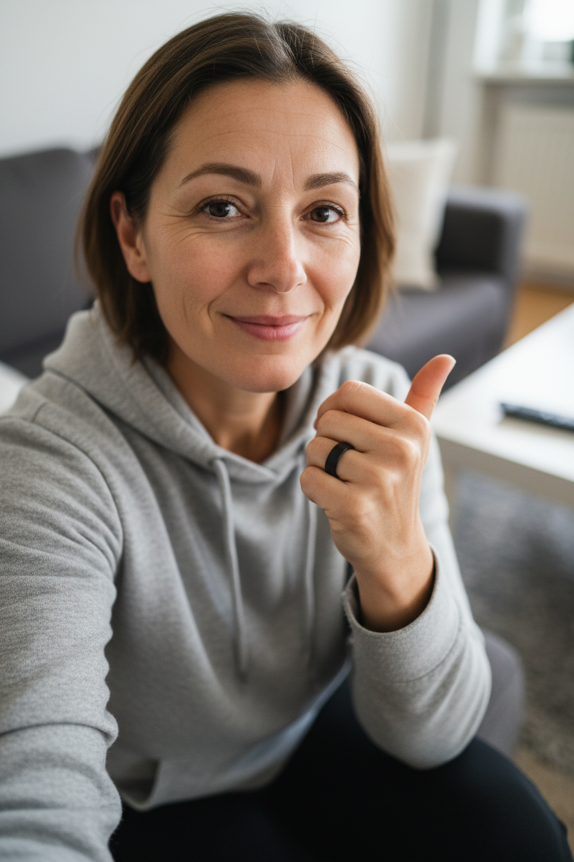 UGC Selfie 1 – Frau Wohnzimmer